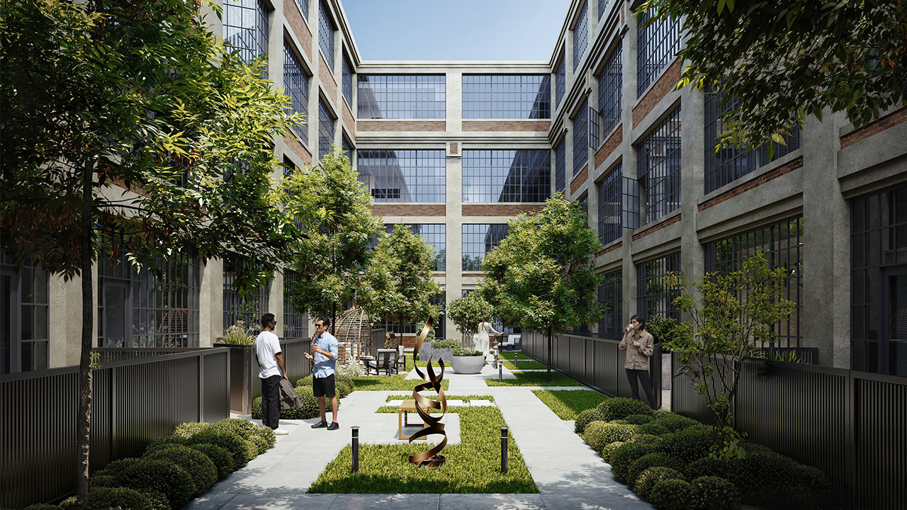 1921 at Dixie Avenue - Courtyard Rendering